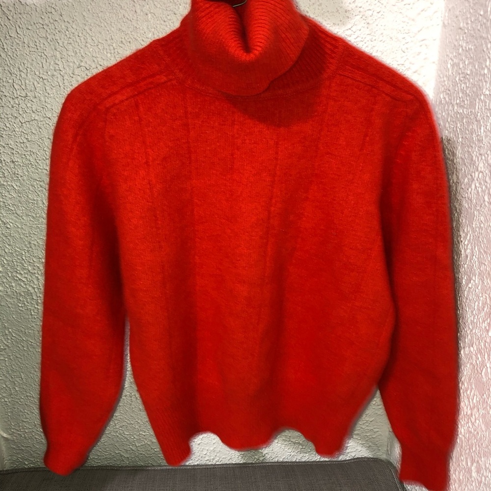 Redish Orange Lord and Taylor Wool Turtleneck
